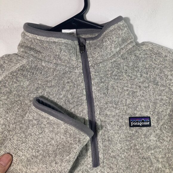Womens Patagonia Better Sweater 1/4 Zip Fleece Pullover Jacket Gray M Polyester - Picture 3 of 8